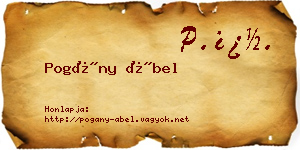 Pogány Ábel névjegykártya