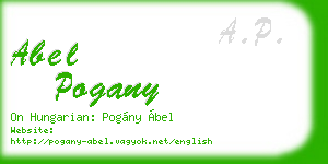abel pogany business card