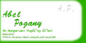 abel pogany business card